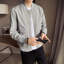 Autumn baseball collar zipper jacket slim casual high school youth jacket Korean trend Joker casual top