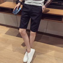 Five-point pants mens 2021 summer thin trend West pants in slim body sports outside wear 5 four points casual shorts
