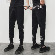 2020 Summer Net red trembles with the same leg pants social spirit guy ankle-length pants small feet very fairy pants men