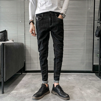 Jeans men slim feet Autumn New Korean trend elastic casual versatile men trendy brand ankle-length pants men