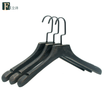 Black hanger solid wood clothing support handmade brushed old wooden clothes hanging womens clothing store photo studio personalized logo customized