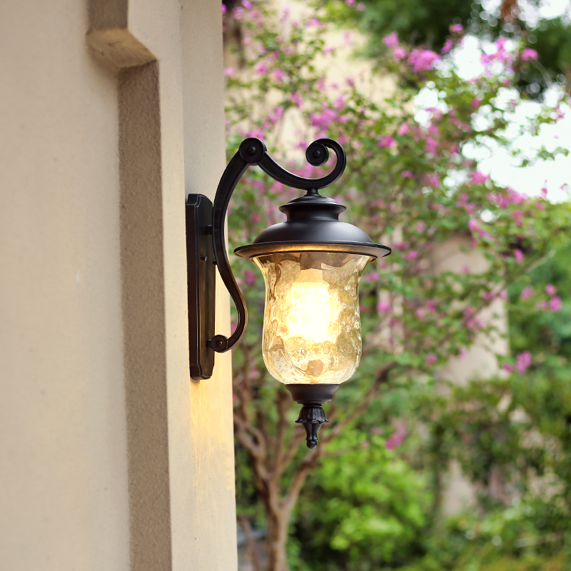 Garden Villa Courtyard Lighting, Fence Exterior Wall Waterproof and Rust-Proof Lamp, European-Style Aluminum Outdoor Balcony Terrace Wall Lamp