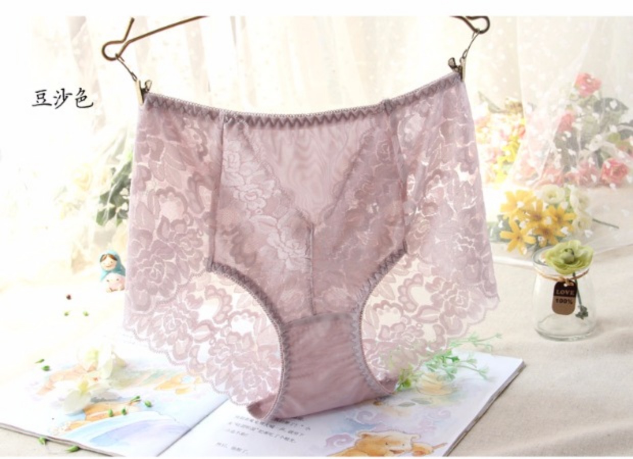 Micro-bụng cao eo quần lót ren phụ nữ rỗng thoáng khí không có dấu vết gợi cảm căng tốt bên trong bông quan lot dui