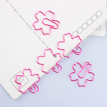 Creative Rose Gold Pink Cherry Back Penctoring Bookmark Pin Pin Pin Handle Clips Clip Clip Single