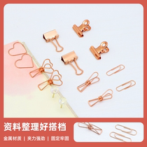 Rose gold pin stationery set back needle shaped shaped pin creative pin shaped long tail clamp wholesale