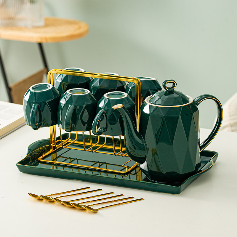 Light luxury water cup set tea cup home light luxury style family real shot Nordic drinking water set cup set home living room