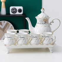 Living room Tea cup Kettle cup Water cup set Ceramic household with tray European tea set Water set Luxury