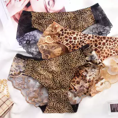 BAO WEN underwear women lace low waist hot mesh fabric girl sexy temptation ultra thin breathable breifs summer