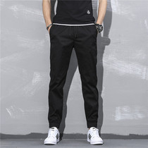 Clara LEE joint drawstring pants mens fashion brand summer small feet nine points sports leisure Korean edition loose overalls