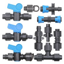 16 drip irrigation pipe joint direct three-way bypass fitting patch drip drip with lock mother catch quick pick up drip with choke plug