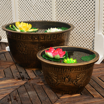 Large diameter 80cm large flowerpot 60 large 70cm 50 diameter wide non-above ceramic living room 40 extra large