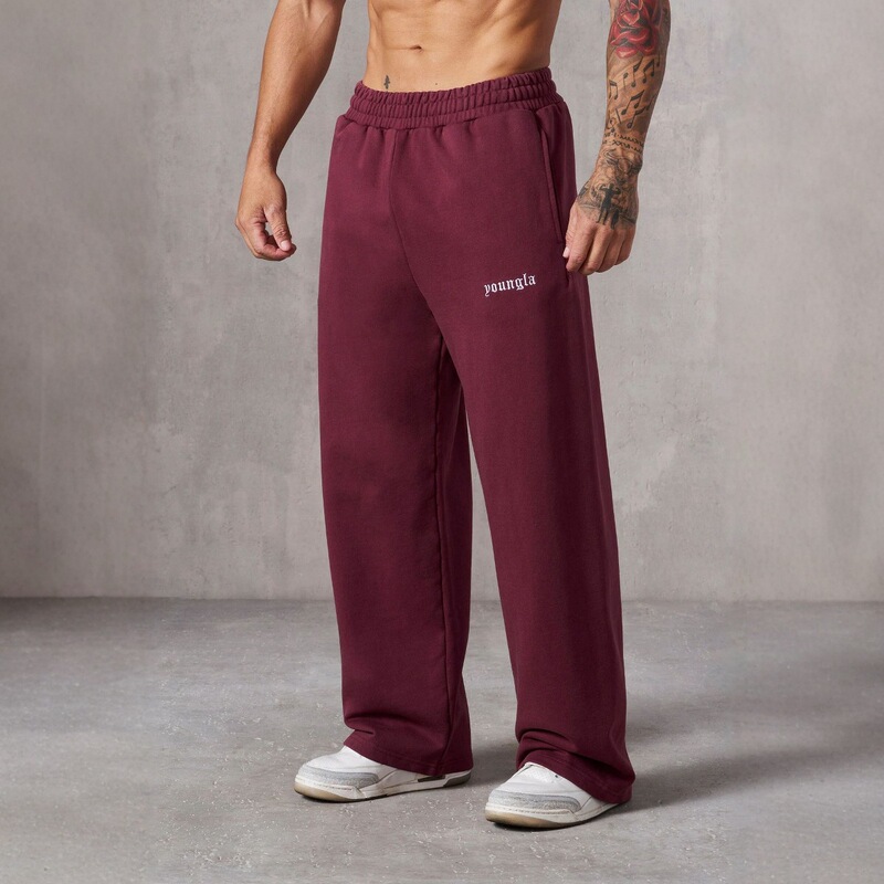 Youngla New American-Style Men's Sports Pants Jogging Muscle Fitness Embroidered Straight Casual Long Pants