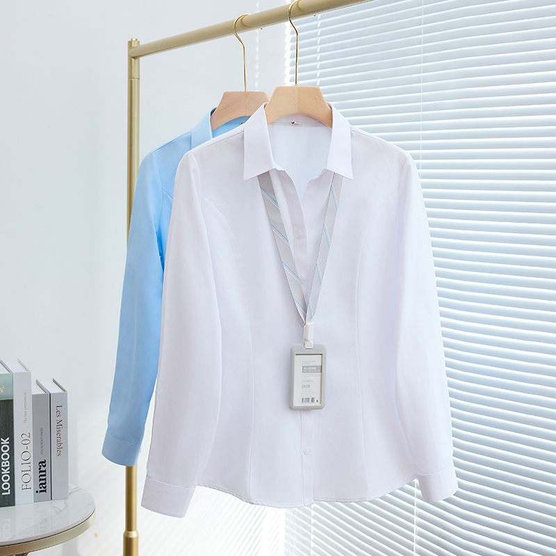 Long-Sleeved Professional White Shirt for Women 2026 Spring and Autumn New Fashion Elegant Formal Shirt Workwear Top