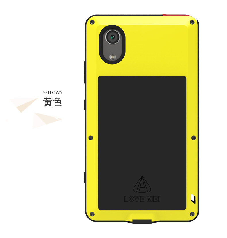 LOVE MEI Powerful Water Resistant Shockproof Dust/Dirt/Snow Proof Aluminum Metal Outdoor Gorilla Glass Heavy Duty Case Cover for SONY Xperia XA1 Plus