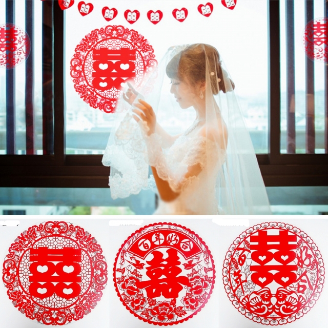 Wedding House Placement Wedding room static sticker decoration Heineword floor window large window Heineword about 35cm-Taobao