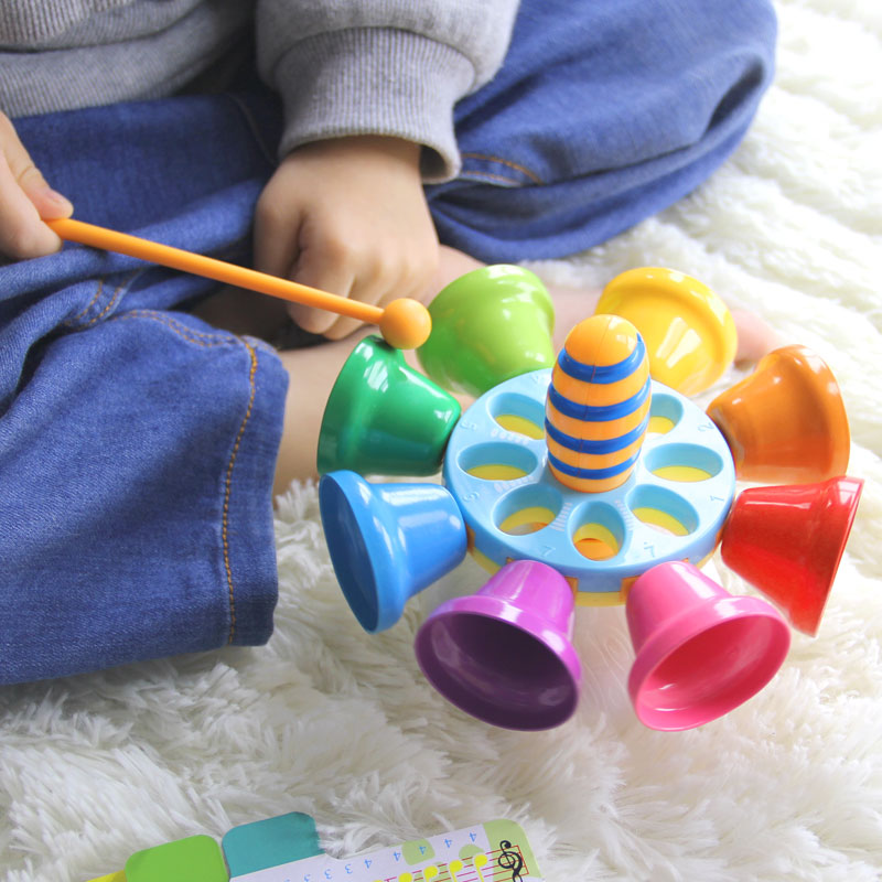 Baby Creative Color Rotating Bell Peppers Octaonic Percussion children percussion instruments Music Sensory Hand-eye Coordination Toys
