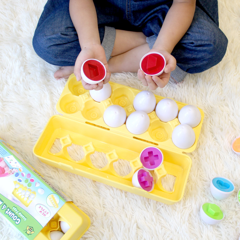 Children's early education pairing smart eggs can dismantle real egg puzzle twist egg 0 - 1 - 3 years old 2 shape to recognize toys