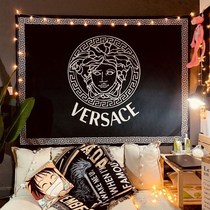  Live background wall cloth Shake sound net celebrity ins Versace hanging cloth tide brand personality decoration Bedroom dormitory room