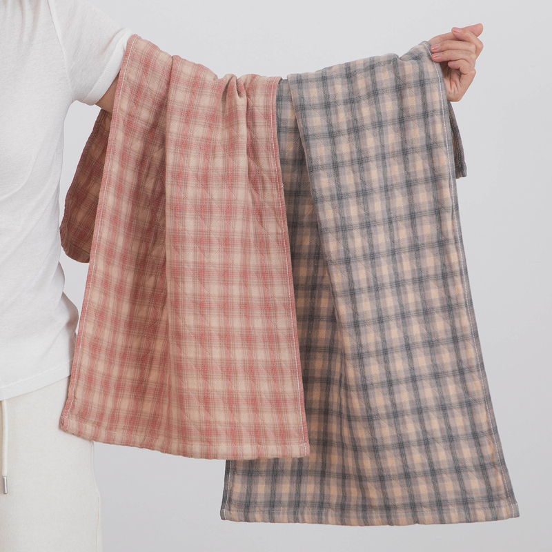 4-Layer Gauze Large Towel, Washed Cotton, Vintage Style Pattern, Pure Cotton Face Towel, Unisex, All-Cotton, Soft Face Towel