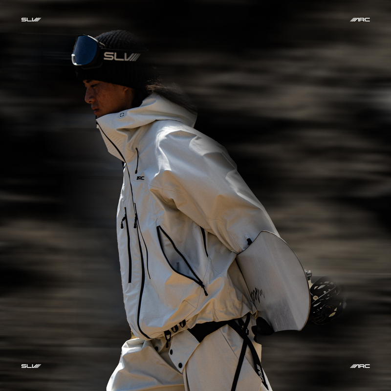 Inwind-Silverarc Pure White Fleece-Lined Thickened down Waterproof Ski Suit for Men and Women, Ski Pants, Softshell Jacket