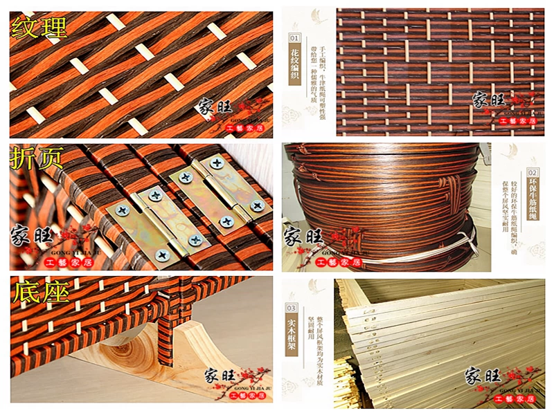 Vải rơm hai mặt màn hình vách ngăn phòng khách gấp màn hình đơn giản gỗ văn phòng gấp di động đơn giản hiện đại - Màn hình / Cửa sổ