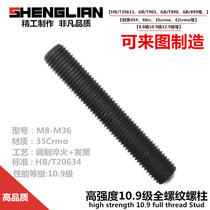 10 9 grade high strength double head tooth strip M16 Bolt 35CrMo full threaded stud HG T20634 screw can be customized