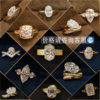 Synthetic loose diamond customized one carat diamond ring
