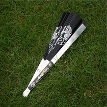 Iron fan fan middle knife folding fan metal bone iron fan ancient wind weapon anti-body folding fan metal bone titanium folding fan