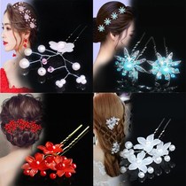 6 10 sets of Korean version of bridal hair accessories u-clip hairpin hairpin hair accessories rhinestone starfish pin