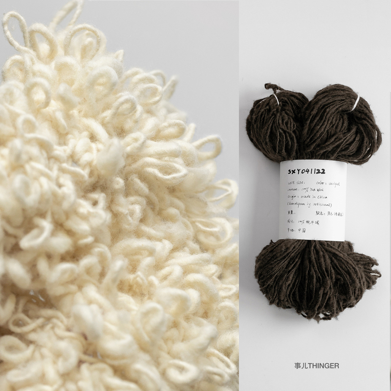 Thinger 100% Yak Wool Tibetan Artisan Hand-Spun Yarn·Natural Original Color Stick Knitting Sweater Scarf Thinger 100% Yak Wool Tibetan Artisan Hand-Spun Yarn·Natural Original Color Stick Knitting Sweater Scarf