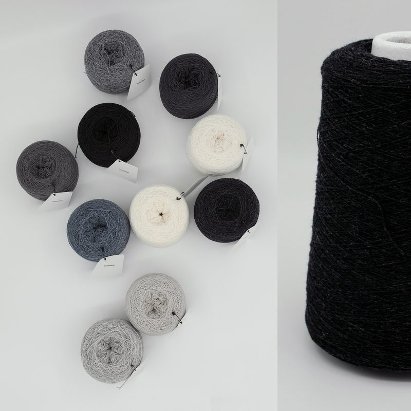Thinger 2-Ply 26-Count 100% Merino Wool Yarn | Knitting and Weaving Yarn in Black, White, and Gray Tones