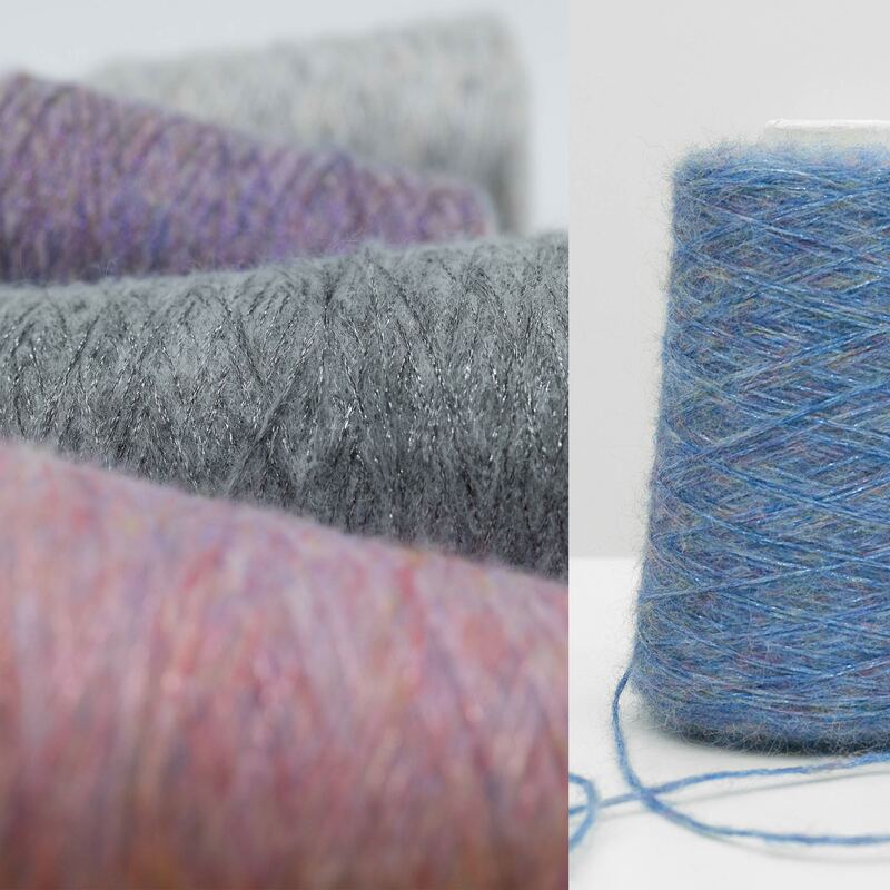 Thinger Psychedelic Micro-Shimmer Gold and Silver Thread Spray Yarn | 1 Strand 4-Ply Braided Knitting Woven Specialty Yarn