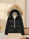 90 White Duck Down Down Jacket Women's Short 2025 New Fashion Small Slim Fur Collar Warmth Thickened Winter Trendy