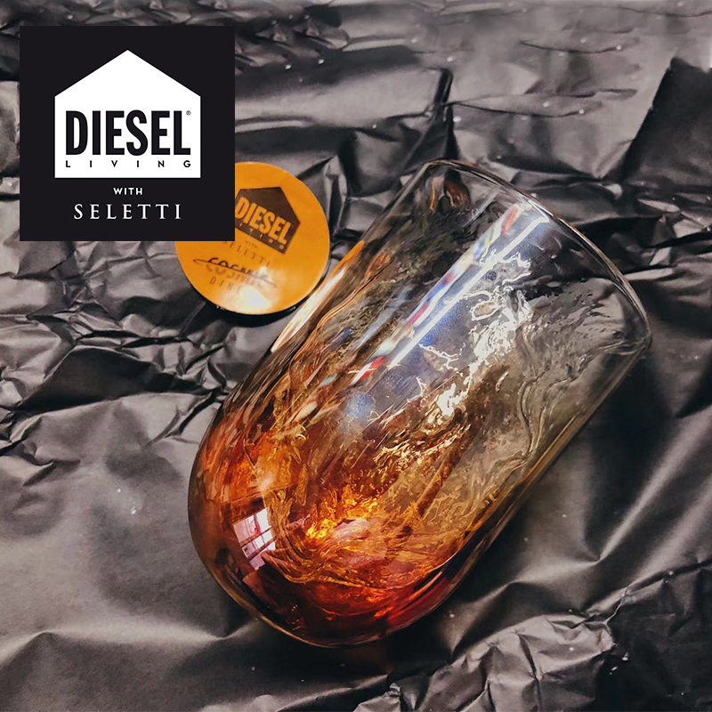 William Chan with the Italian seletti glass cup Diesel joint meteor cup trend creative gift