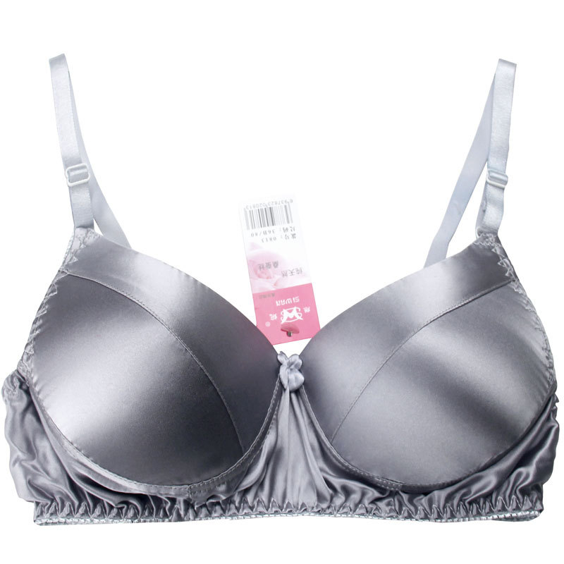 Selected 100% Mulberry Silk Wire-Free B Cup Thin Seamless Bra, Comfortable, Breathable, Ultra-Thin Sponge, Can Be Worn for Sleeping