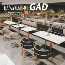 UN Commercial cafe table and chair combination bar clear bar sofa coffee shop catering restaurant customized wall card