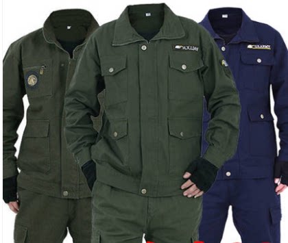 Construction site work clothes men's suits migrant workers wear-resistant workers construction suits spring and autumn car repair clothes oil-proof machine repair