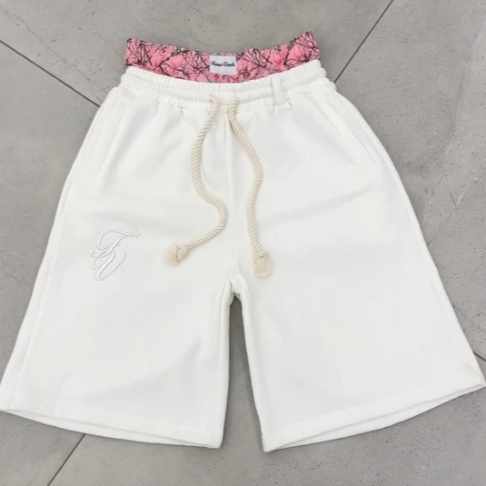 European and American Cross-Border American High Street Fashion Double-Waistband Cropped Shorts for Men, Loose and Trendy Casual Shorts Y2K