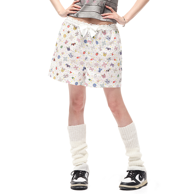 Cfierce Small Sticker Print Shorts, Aro Pants Cfierce Small Sticker Print Shorts, Aro Pants
