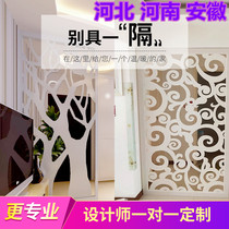 PVC ceiling living room ceiling lattice partition through flower board carved board hollow corridor wall simple film and television wall entrance