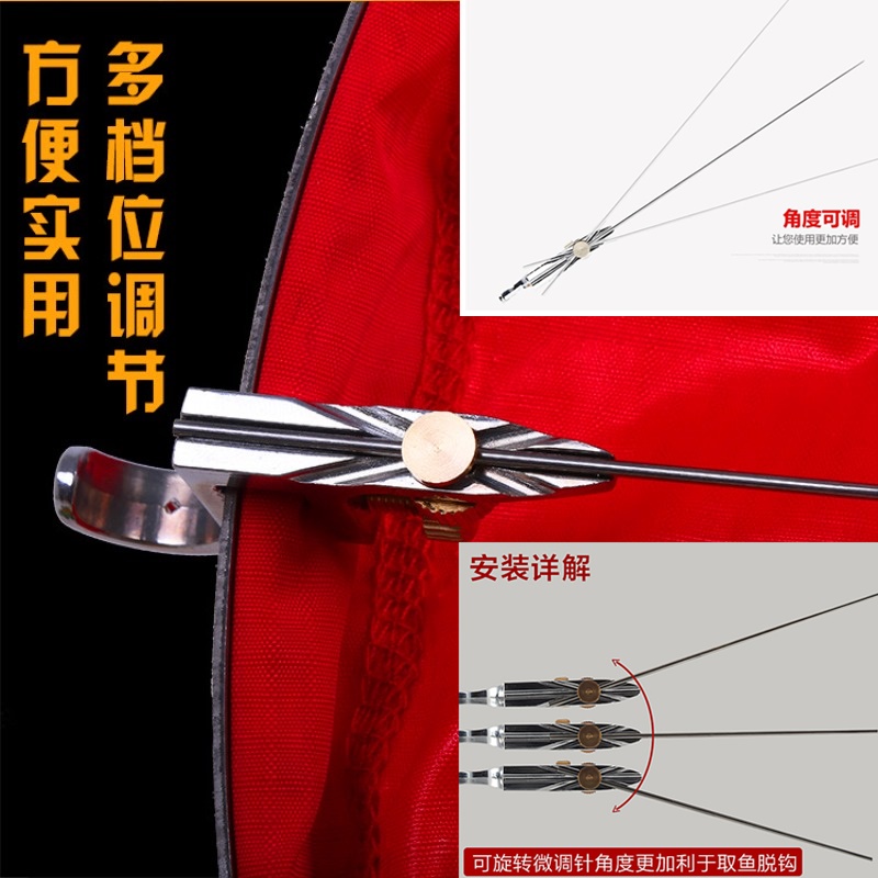 Titanium alloy double-headed needle suspension decoupler table fishing fast fish hook fishing black pit competitive hook high-end needle