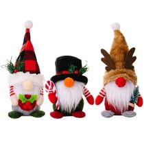 Christmas Gnome Plush Elk Snowman Striped Elf Doll Home