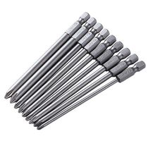 9pc PH2 Magnetic Screwdriver Bit S2 Steel 100mm Long For