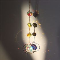 Crystal Windchimes Star Moon Pendant Handmade Sun Shine