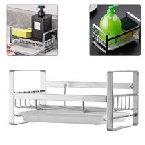 Kitchen Sink Shelf Soap Sponge Drain Rack Holder Basket