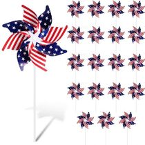 Decorative Striped Pinwheels Plastic Weatherproof Ornament