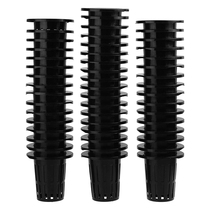 50 Pcs Garden Plastic Slotted Mesh Net Cups PotsRound Net C