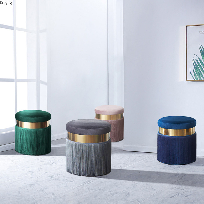 Modern Fabric Removable Shoes Stool Sofa Leg Stools Nordic