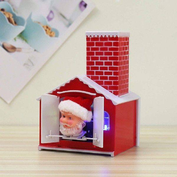 Xmas Christmas Electric Santa Claus Climbing Chimney Doll