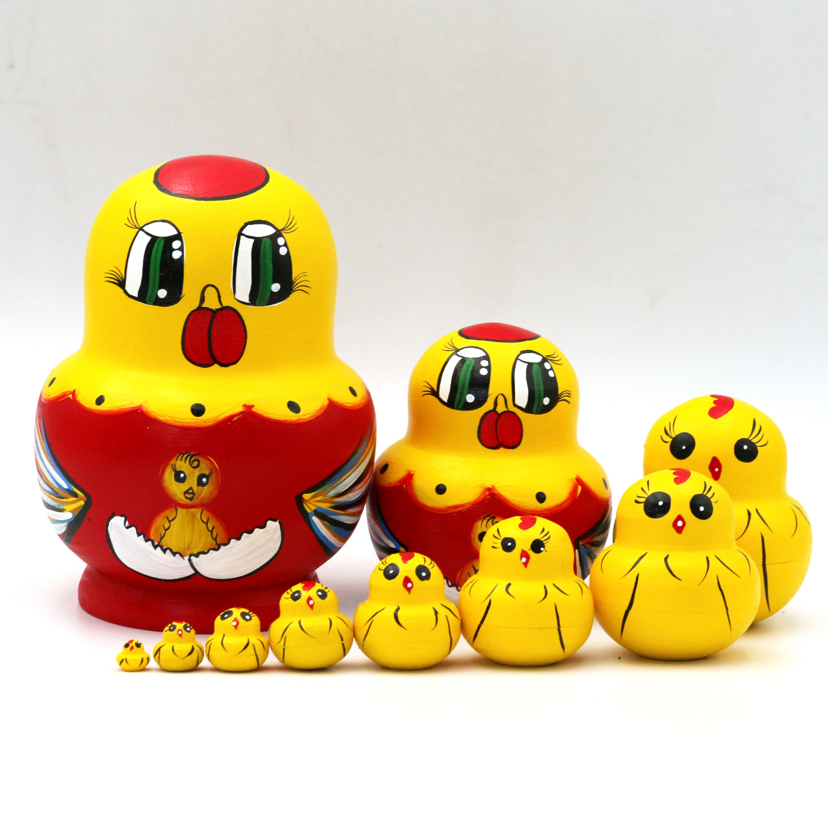 Russian doll jitter can not finish chicken 10 floor 20 layer of cute cartoon children's puzzle toy